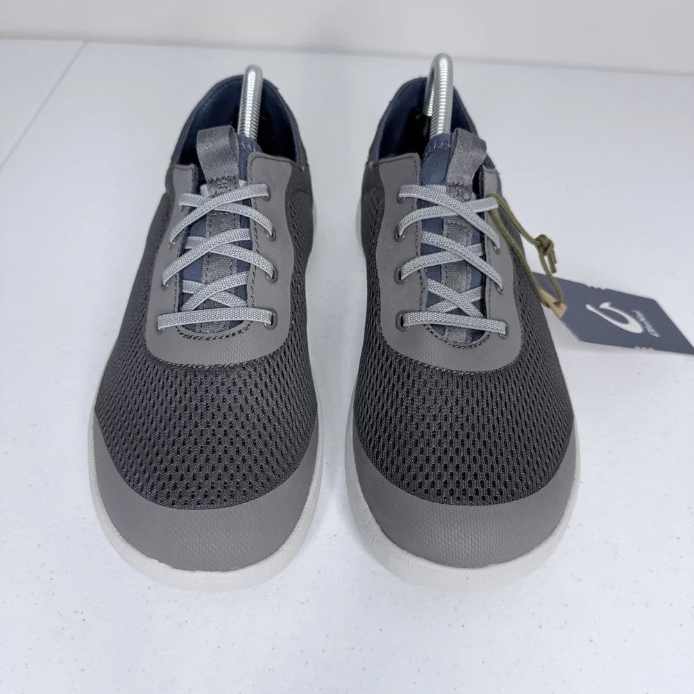 Olukai Moku Pae Pavement/Vintage Blue Mesh Boat Shoes Sneakers Men's Size 9